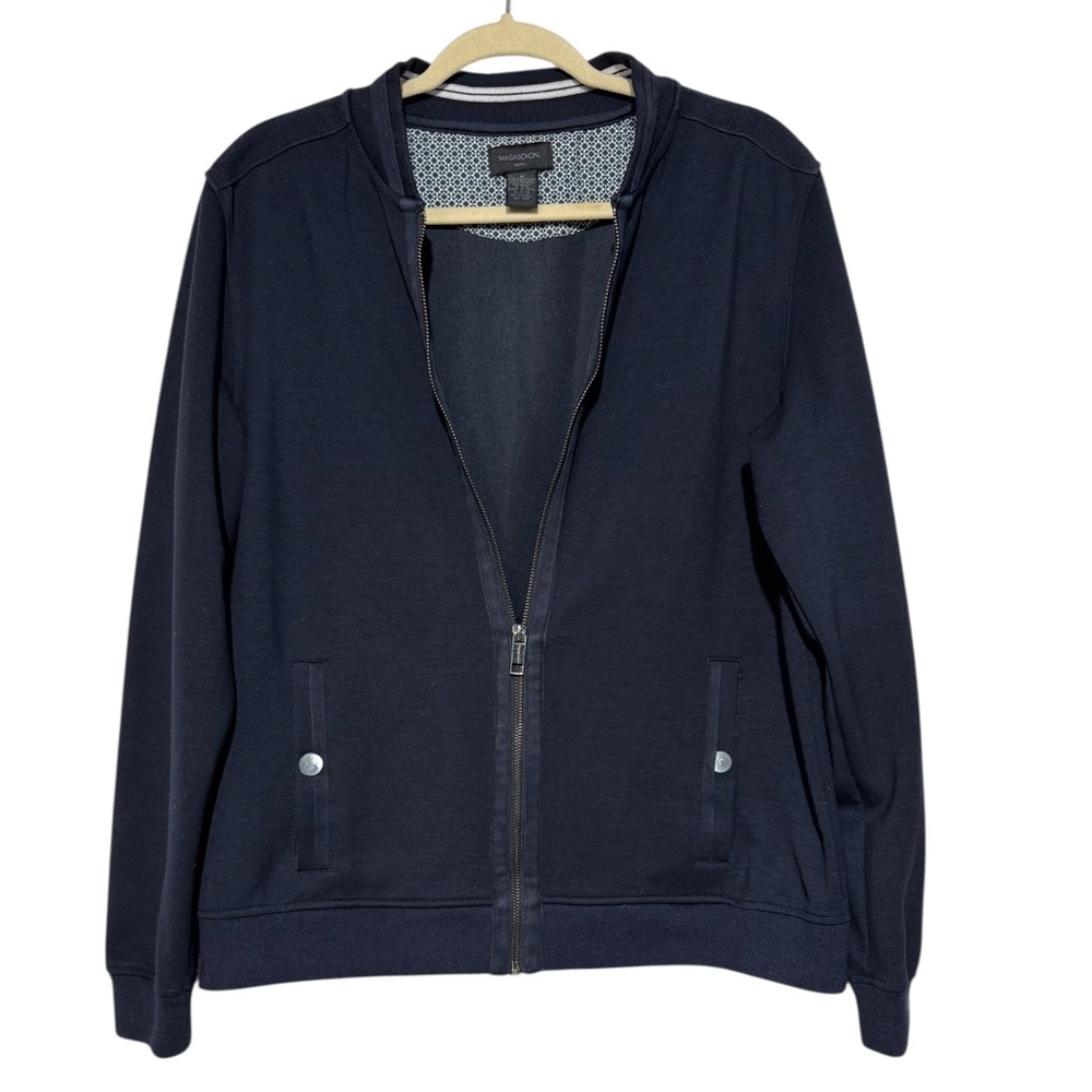 Magaschoni Men’s Bomber Jacket Size M Preppy Old Money Golf‎ Casual Lightweight